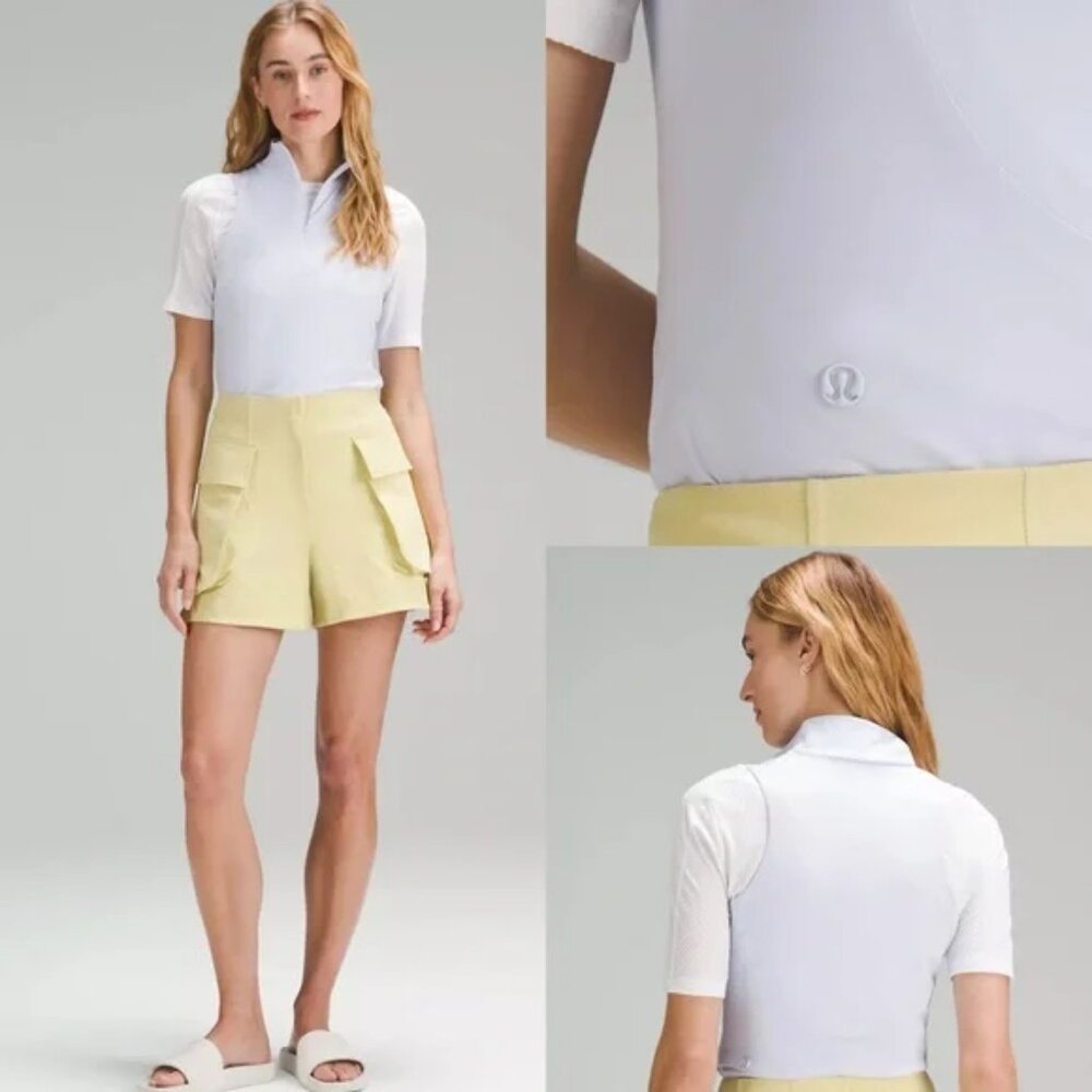 Lululemon Tight-Fit Lined Half-Zip Tank Top! Blissful Blue Size M